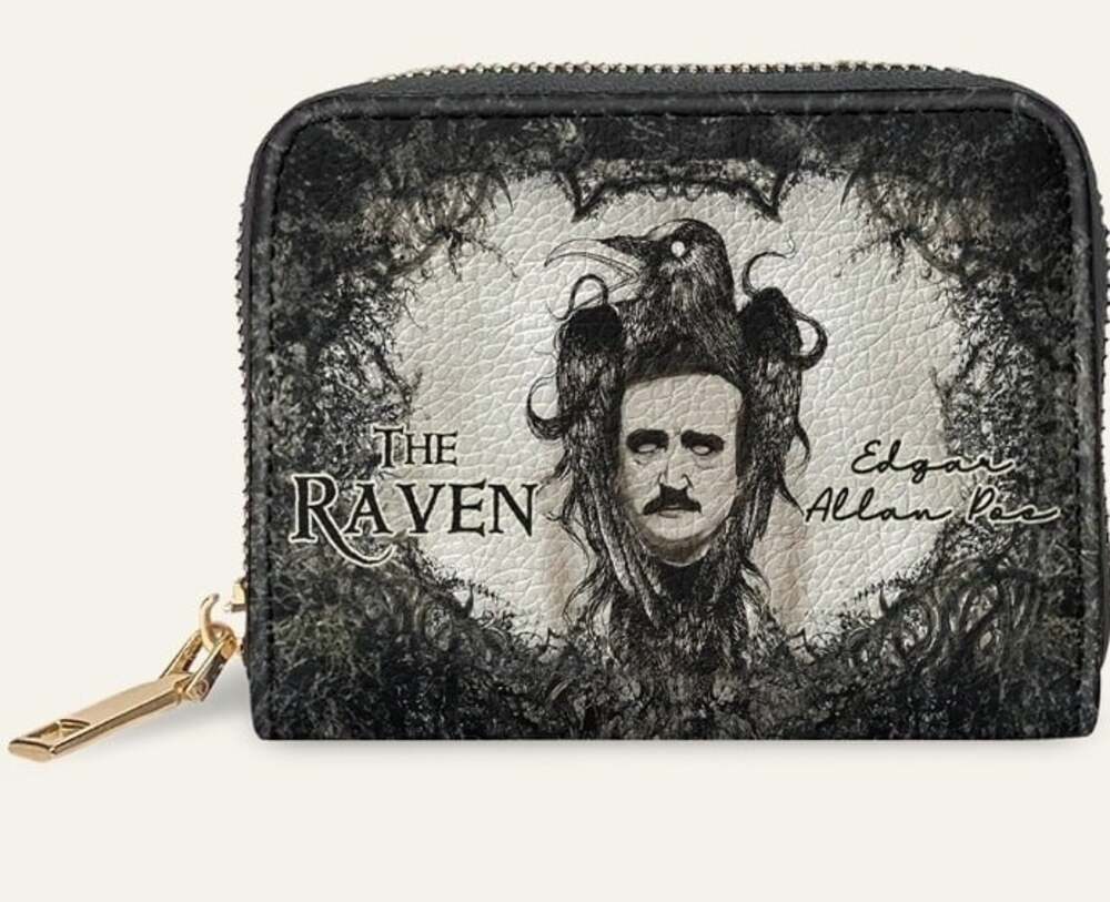 Edgar Allan Poe's The Raven Mini Wallet Horror Goth Halloween New NWT